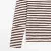 Striped Long Sleeve T-Shirt with Contrast Detail