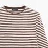 Striped Long Sleeve T-Shirt with Contrast Detail