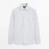 Striped Slim Fit Linen Shirt