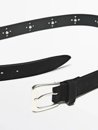 Studded Openwork Belt