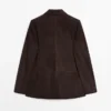 Suede Leather Blazer