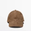 Suede Leather Cap