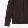 Suede Leather Jacket with Pockets