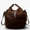 Suede Leather Maxi Duffle Bag