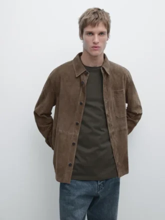 Suede Leather Overshirt