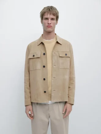 Suede Leather Overshirt