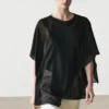 Surplice Linen Blend Cape Top
