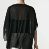 Surplice Linen Blend Cape Top