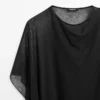 Surplice Linen Blend Cape Top