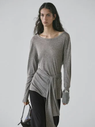 T-Shirt with Tie Detail