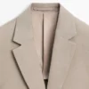 Tailored Fit Linen Blazer with Pocket Details