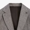 Tailored Linen Blend Herringbone Blazer