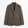 Tailored Wool Check Blazer