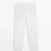 Tapered Fit Linen Trousers