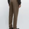 Tapered Fit Micro Textured Trousers