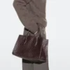 Textured Leather Mini Md Icon Bag