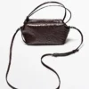 Textured Leather Mini Satchel Bag