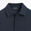 Textured Piqua Polo Shirt with Long Sleeves