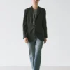 Three-Button Wool Blazer