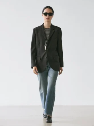 Three-Button Wool Blazer