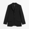 Three-Button Wool Blazer