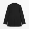 Three-Button Wool Blazer