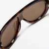 Tortoiseshell-Effect Aviator Sunglasses