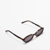 Tortoiseshell-Effect Mini Oval Sunglasses