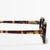 Tortoiseshell-Effect Mini Oval Sunglasses