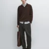 Twill Wool Blend Trousers