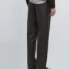 Twill Wool Blend Trousers