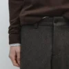 Twill Wool Blend Trousers