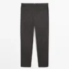 Twill Wool Blend Trousers