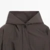 Water-Repellent Bomber Jacket with Hood