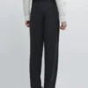 Wide-Leg Cool Wool Suit Trousers