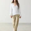 Wide-Leg Cotton Trousers