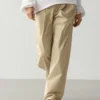 Wide-Leg Cotton Trousers