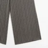 Wide-Leg Trousers with Striped Details