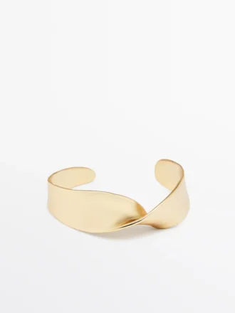 Wide Textured Bracelet