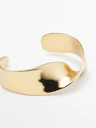 Wide Textured Bracelet