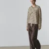 Wool Blend Contrast Drawstring Trousers