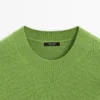 Wool Blend Crew Neck Sweater