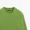 Wool Blend Crew Neck Sweater