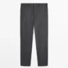 Wool Blend Flannel Trousers