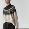 Wool Blend Jacquard Knit Sweater