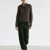 Wool Blend Knit Sarouel Trousers