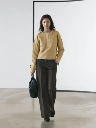 Wool Blend Knit Sweater