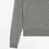 Wool Blend Knit V-Neck Sweater