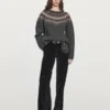 Wool Jacquard Knit Sweater