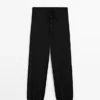 Wool Sarouel Trousers with Tie Detail